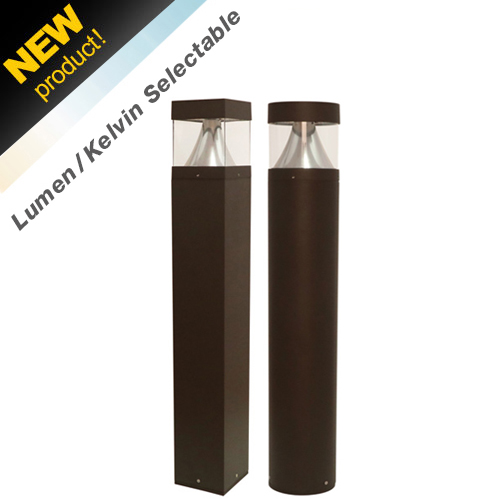 BOL-LKFS  - Round & Square Bollards –Lumen & Kelvin Field Selectable