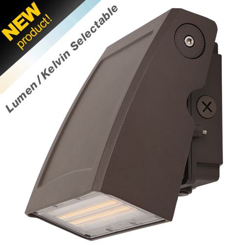 LED ADJUSTABLE WALL PACK - LUMEN & KELVIN FIELD SELECTABLE 5L, 10L
